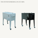 Botanico 73 liter white heavy duty cooler box with wheels and handle