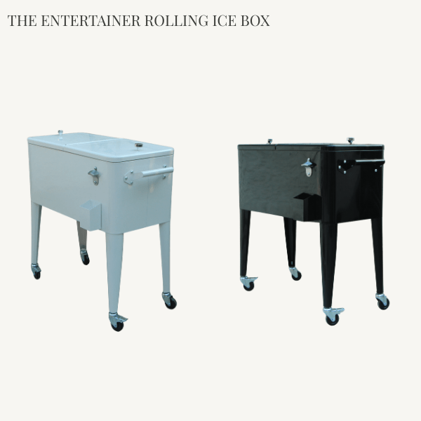 The Entertainer Rolling Ice Box – 73L Mobile Beverage Cooler