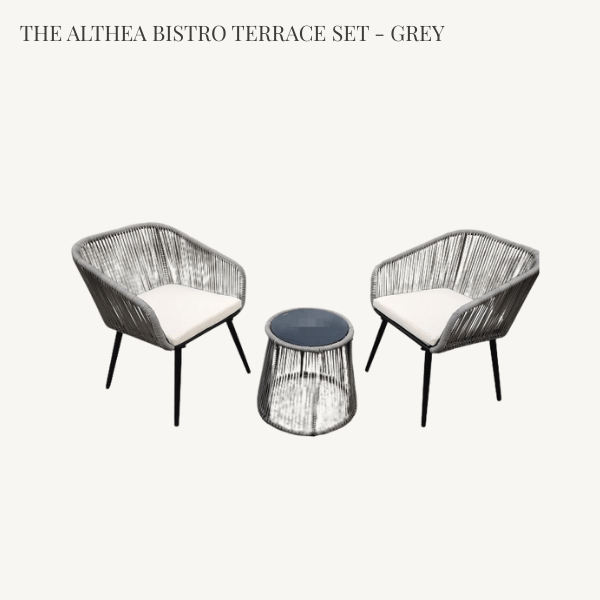 The Althea Bistro Terrace 3-Piece Set - Grey