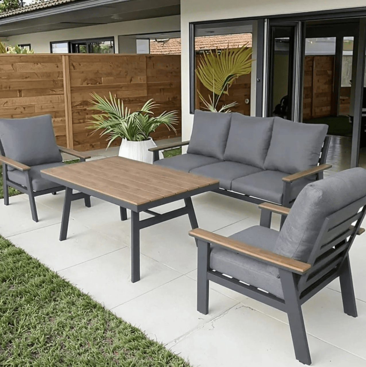 The Althea 5-Seater Lounge- Grey - Image 2