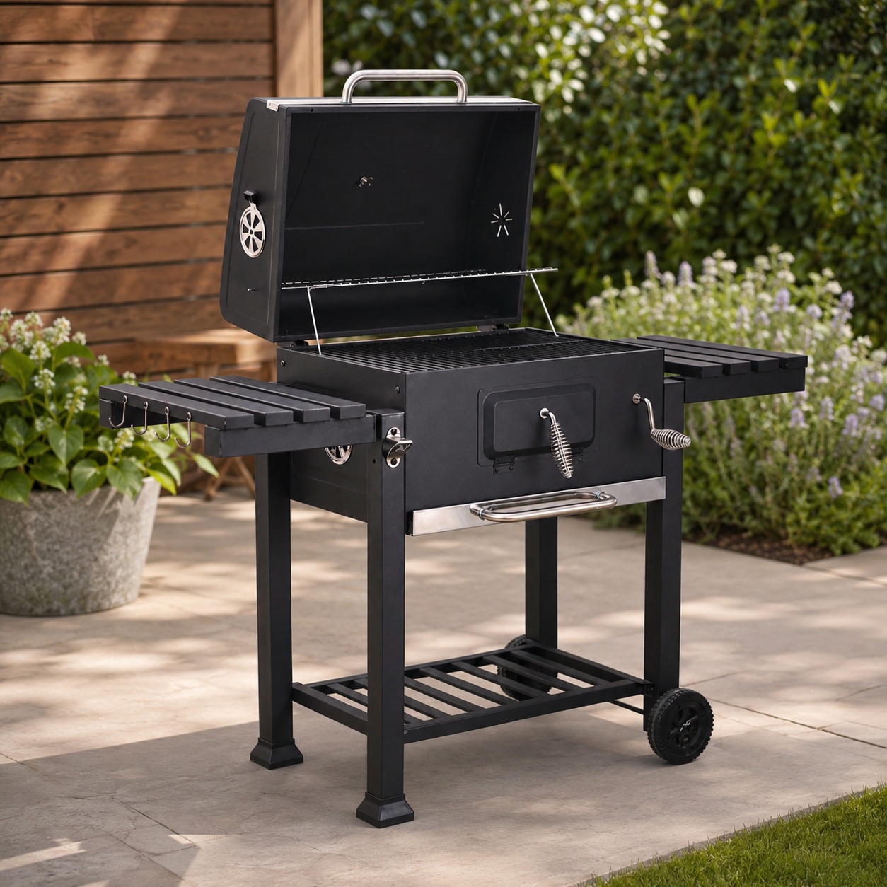Botanico Pro-Mini Series Enamel Charcoal BBQ Grill - Image 2